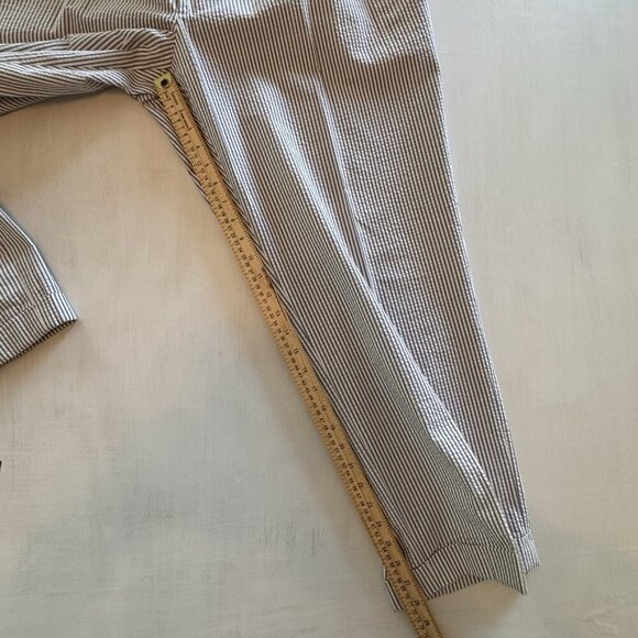 Haspel Seersucker Suit Pants 100% Cotton - Pants 40W Blue/white $245 - Picture 9 of 13